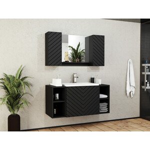 Fürdőszoba garnitúra Comfivo E103 (Fekete + Grafit)