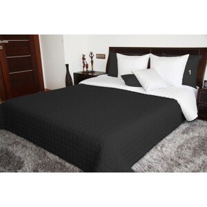Fekete-fehér kétoldalas steppelt ágytakaró Szélesség: 200 cm | Hossz: 220 cm