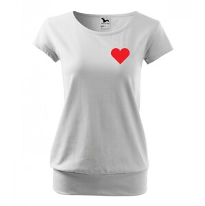 Valentin póló laza szabással fehér színben XL