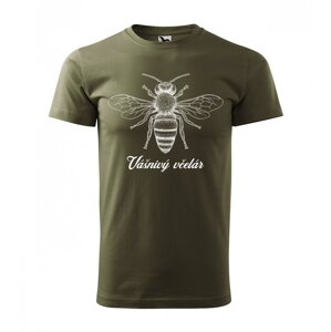Eredeti férfi póló minden méhésznek S Katonazöld