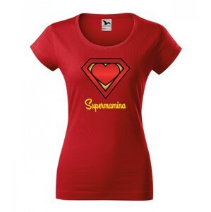 Női rövid ujjú póló minden szupermamának XS Piros