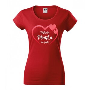 Női póló egyedi nyomtatással anyukának XXL Piros