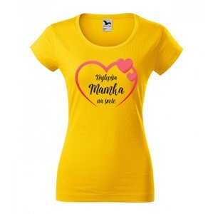 Női póló egyedi nyomtatással anyukának XL Sárga