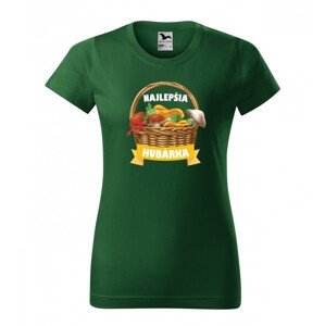Női pamut póló egyedi nyomtatással a legjobb gombaszedő számára M Zöld