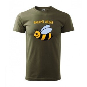Férfi póló nyomtatott méhész pólóval XS Katonazöld