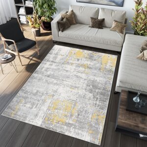 Szürkéssárga modern szőnyeg skandináv stílusban Szélesség: 80 cm | Hossz: 150 cm