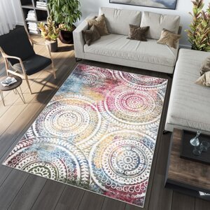 Divatos színes szőnyeg mandala mintával Szélesség: 120 cm | Hossz: 170 cm