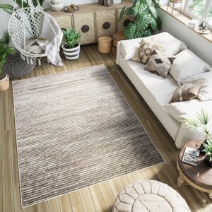 Modern szőnyeg barna árnyalatokban, vékony csíkokkal Szélesség: 140 cm | Hossz: 200 cm