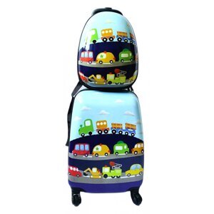 Gyermek utazótáska autókkal 31 l + hátizsák