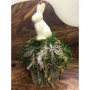 Moha dekoráció húsvéti nyuszi 22 x 16 cm