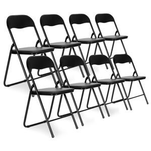 Vendéglátóipari székek készlete kertbe, fekete színben 8db