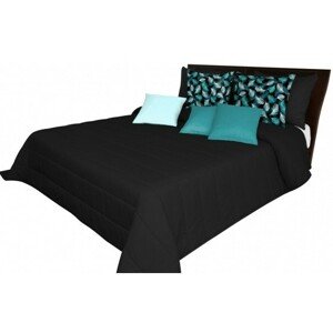 Fekete varrott ágytakaró Szélesség: 170 cm | Hossz: 210 cm