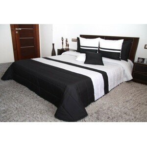 Fekete-fehér ágytakaró ketteságyra Szélesség: 200 cm | Hossz: 220 cm