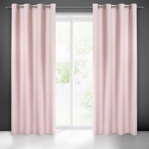 Dekoratív rózsaszín függöny akasztókarikákkal Hossz: 250 cm