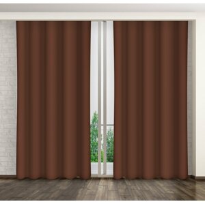 Luxus dekoratív sötétítő függöny barna Hossz: 250 cm