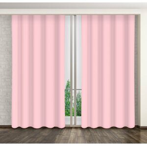 Dekoratív rózsaszín sötétítő függöny Hossz: 270 cm
