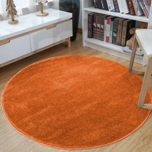 Kerek narancs szőnyeg Szélesség: 200 cm | Hossz: 200 cm