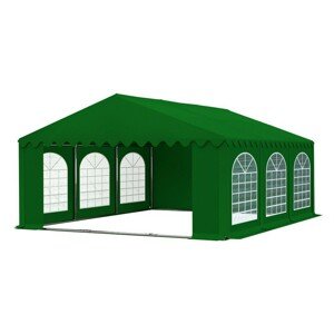 Minőségi zöld party sátor ablakokkal és szilárd konstrukcióval 5m x 6m