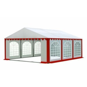 Party sátor piros-fehér színkombinációban 5m x 10m