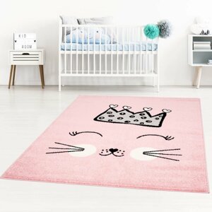 Aranyos Cica rózsaszín szőnyeg lányoknak Szélesség: 80 cm | Hossz: 150 cm