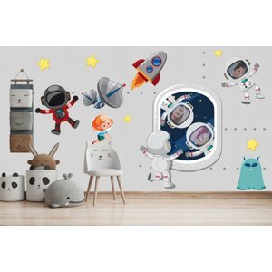 Kis űrhajósok falmatrica 150 x 300 cm