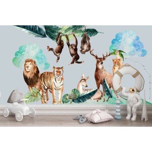 Falmatrica állatok az állatkertből 120 x 240 cm