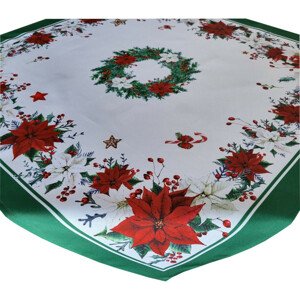 Karácsonyi négyzet alakú asztalterítő Karácsonyi rózsa Szélesség: 85 cm | Hosszúság: 85 cm