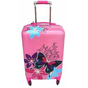 Gyermek utazótáska rózsaszín pillangóval 45 l