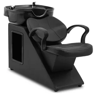 Hajmosó székkel - fejmosótál mérete: 600 x 450 x 150 mm - fekete | physa