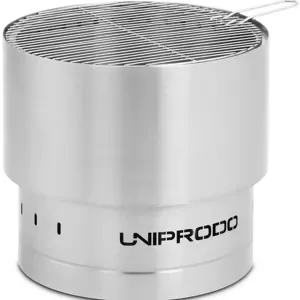 Kerti sütögető - rozsdamentes acélból - grillráccsal - 50 x 50 x 45 cm | Uniprodo