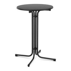 Bárasztal - Ø 70 cm - összecsukható - fekete | Royal Catering