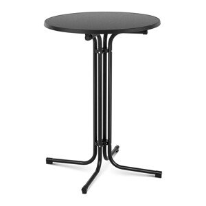 Bárasztal - Ø 80 cm - összecsukható - fekete | Royal Catering