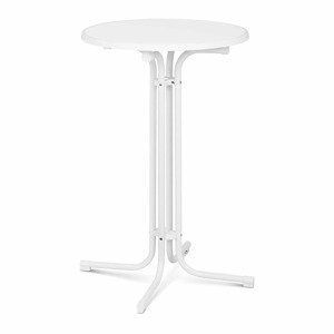 Bárasztal - Ø 70 cm - összecsukható - fehér | Royal Catering