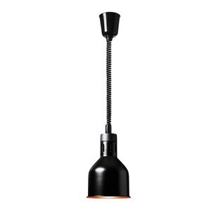 Melegentartó lámpa - matt fekete - 17 x 17 x 28.5 cm - Royal Catering - acél - állítható magasságú