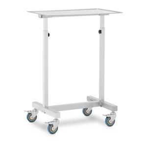 Műszerasztal - mobil - 60 x 40 cm - állítható magasságú - rozsdamentes acél / gumi | Steinberg Systems