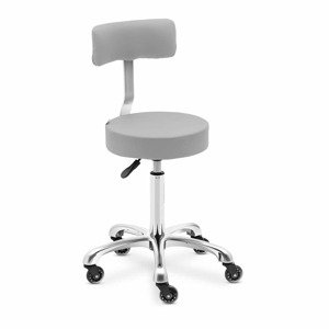 Gurulós szék háttámlával - 540–720 mm - Világosszürke | physa