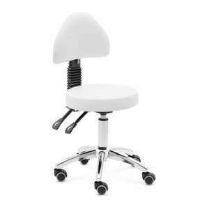 Gurulós szék háttámlával - 48–55 cm - 150 kg - fehér | physa