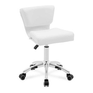 Gurulós szék háttámlával - 47–61 cm - 150 kg - fehér | physa