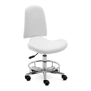 Gurulós szék háttámlával - 44–58 cm - 150 kg - fehér | physa