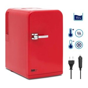 Mini hűtő - 12 V / 230 V - 2 az 1-ben melegen tartó funkcióval - 15 l - piros | MSW