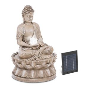 Napelemes szökőkút - ülő Buddha figura - LED világítás | hillvert