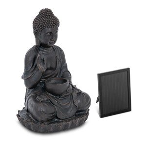 Napelemes szökőkút - üdvözlő Buddha figura - LED világítás | hillvert