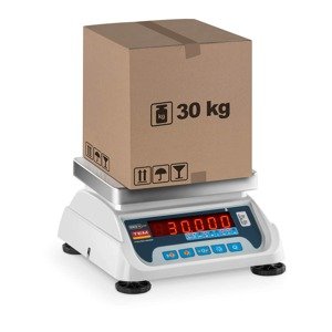 TEM Asztali mérleg - hitelesített - 15 kg/ 5g - 30 kg/10 g - LED