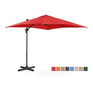 Lámpa formájú napernyő - piros - szögletes - 250 x 250 cm - forgatható | Uniprodo
