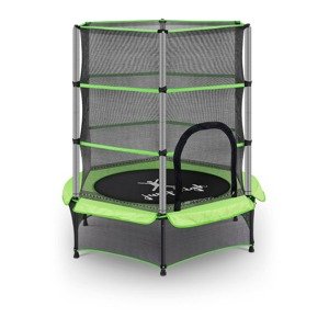 Gyermek trambulin - biztonsági hálóval - 140 cm - 50 kg - zöld | Uniprodo