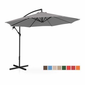 Lámpa formájú napernyő - Dark grey - kerek - Ø 300 cm - dönthető | Uniprodo