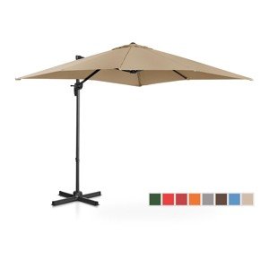 Lámpa formájú napernyő - Taupe - négyszögletes - 250 x 250 cm - dönthető és forgatható | Uniprodo