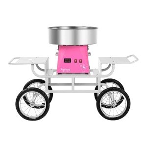 Vattacukor készítő gép készlet - kocsival - 52 cm - pink/fehér | Royal Catering