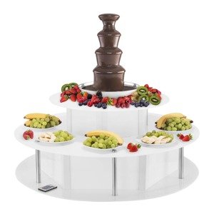 Csokoládé szökőkút készlet - 4 emeletes - 6 kg - világító asztallal | Royal Catering